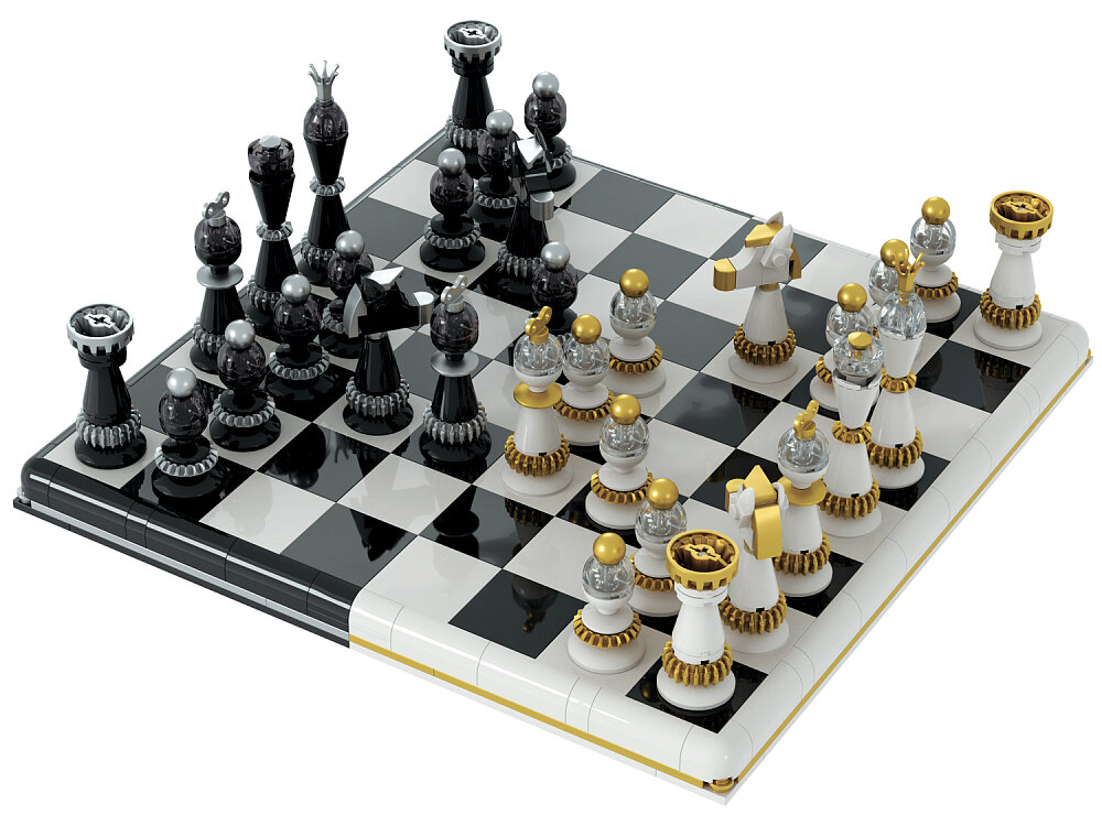 Конструктор Brick Labs Сказки AB-1220 Конструктор Шахматы и шашки 2в1