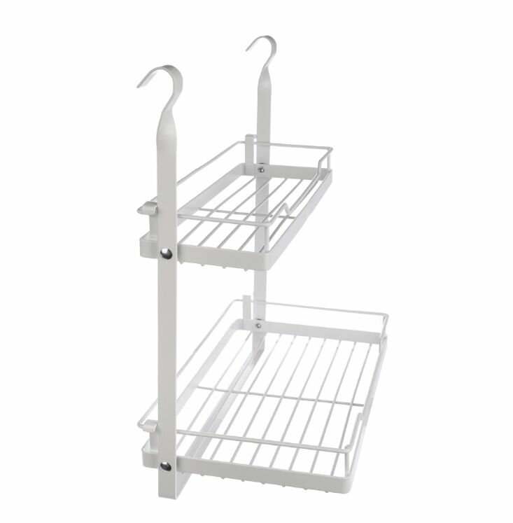 Полка для рейлинга KITRO 2-ярусная белая — фото 1