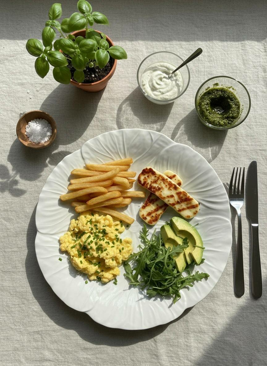 Тарелка десертная керамическая "Лист", 20 см — белое блюдо для сервировки и завтраков