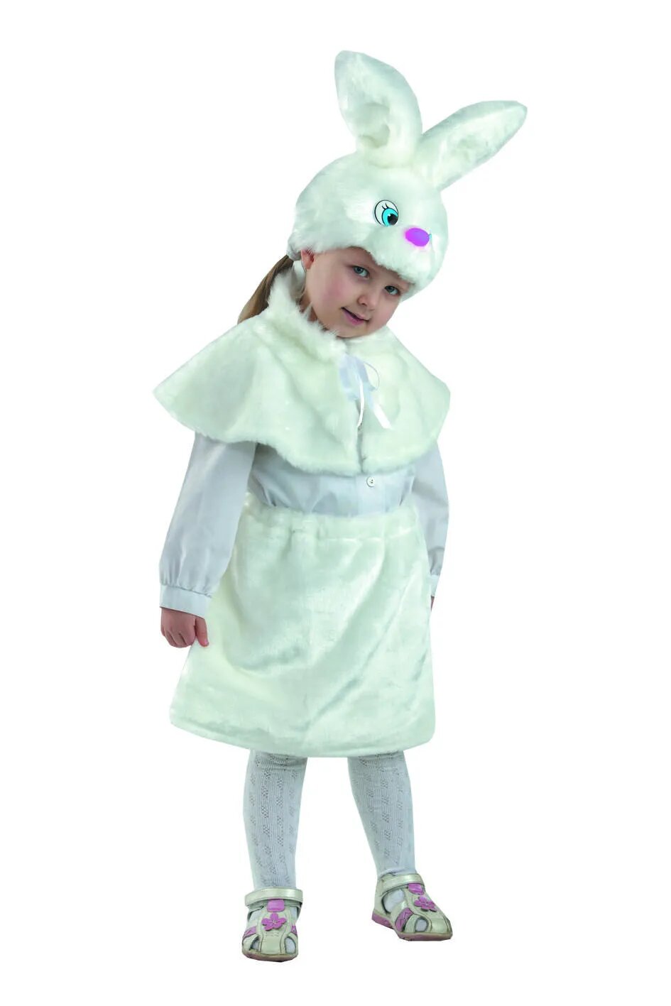 Костюм зайка белая Зоська 505 Батик для девочек 4-5 лет, рост 116 — фото 1