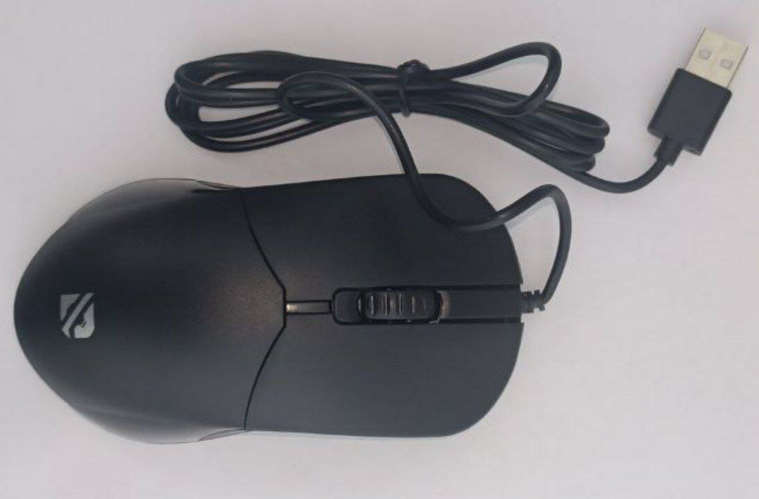 Мышь Delcom DM-090, USB, оптическая, для левой и правой руки, 1200 dpi, черная, безшумная — фото 1