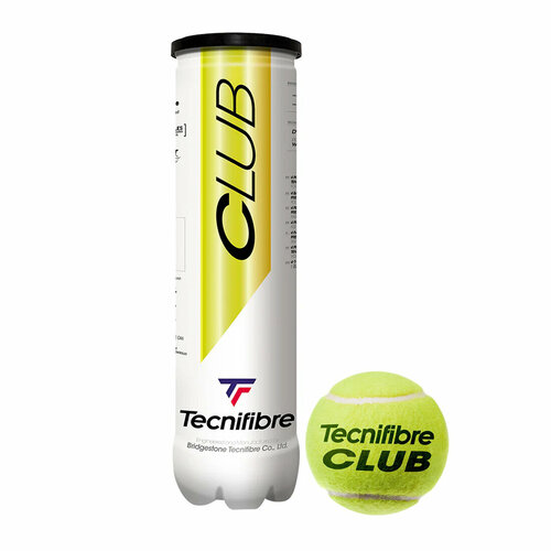 Мячи для большого тенниса Tecnifibre Club 4b, Yellow Сертификат: ITF Approved