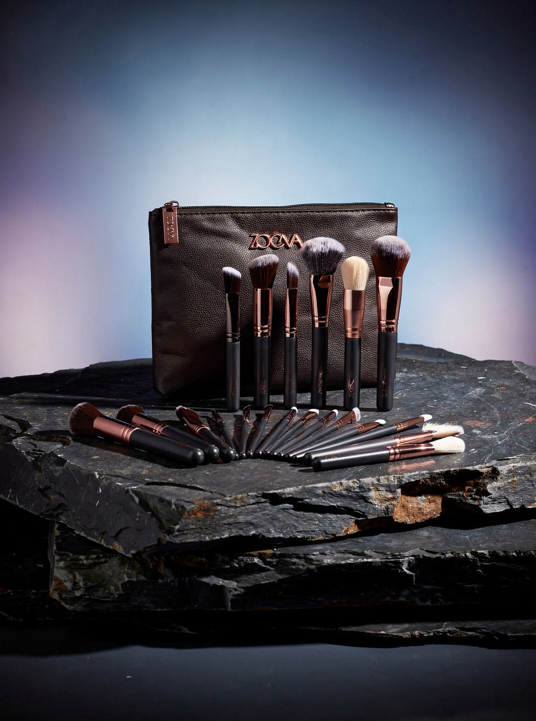 Набор кистей Zoeva, для макияжа , Набор кистей для макияжа, теней и макияжа 15 шт