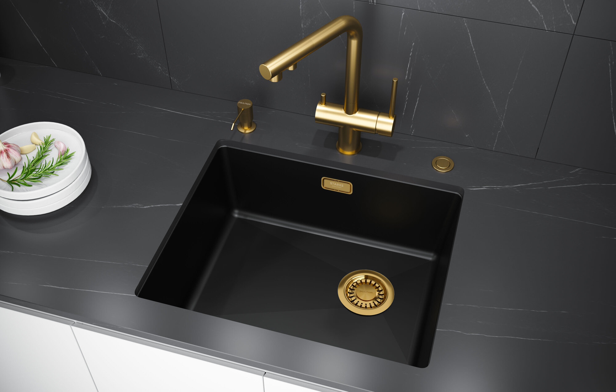 Аксессуары для измельчителя Paulmark PM032-BG брашированное золото — фото 1