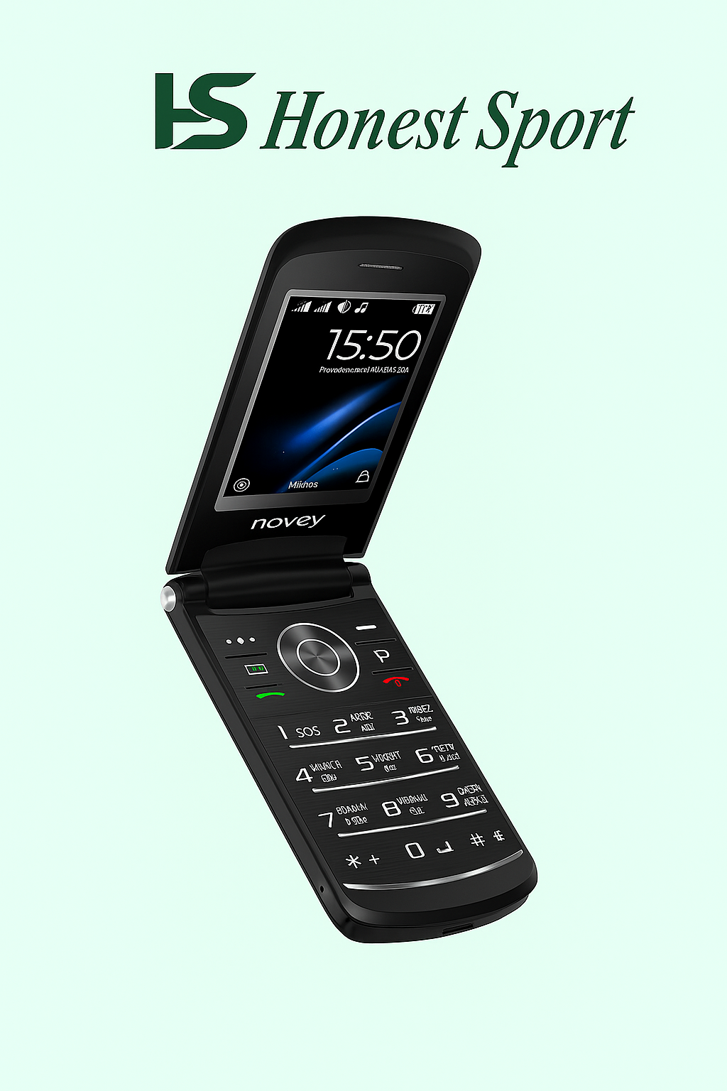 Кнопочный телефон Novey Z550 Black, черный, 2G, SIM-карт : 2 GSM