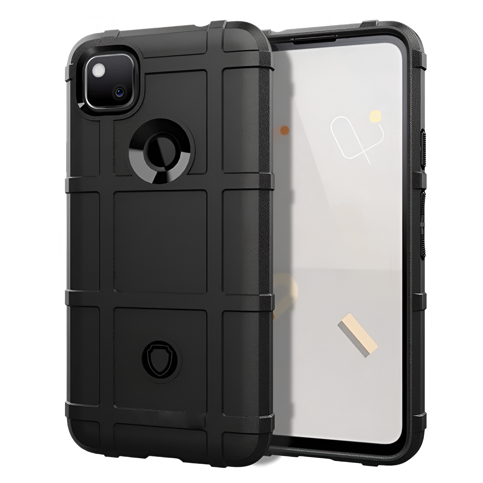 Чехол-бампер MyPads для Google Pixel 4a противоударный усиленный ударопрочный черный