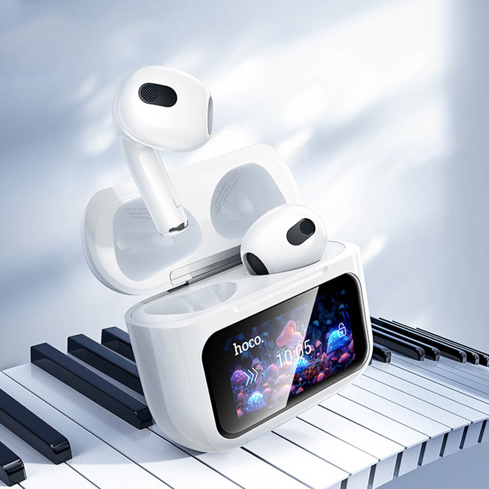 Наушники беспроводные TWS модель EW81 Elegant, вкладыши, дисплей, 300/30мАч, BT5.4