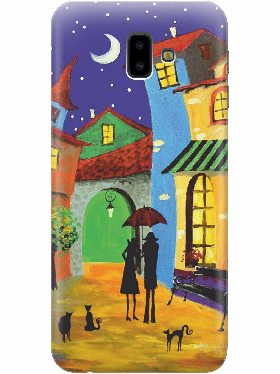 Чехол - накладка ArtColor для Samsung Galaxy J6+ (2018) с принтом "Разноцветный город"