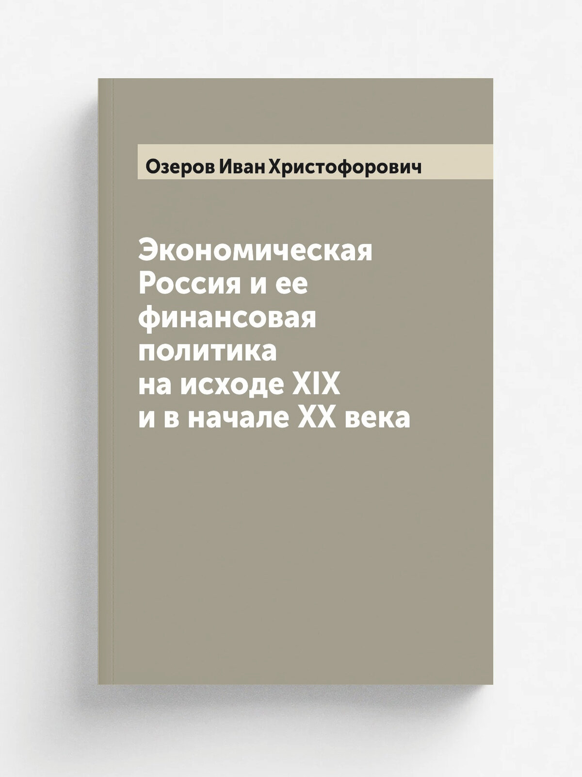 Экономическая Россия и ее финансовая политика на исходе XIX и в начале XX века
