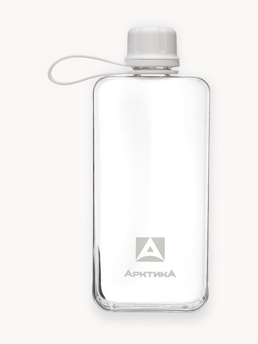Бутылка плоская пластиковая для воды Арктика 400 мл, тритан, легкая