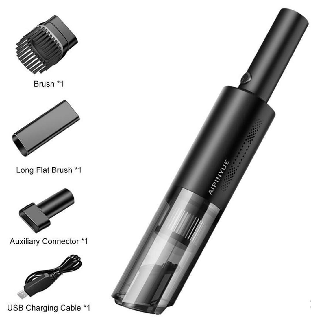 Пылесос автомобильный и для дома, универсальный, цвет черный