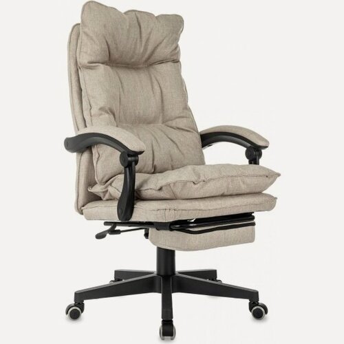 Изображение товара Кресло руководителя Бюрократ CH-820MSG-F бежевый 38-402 крестов. пластик подст. для ног