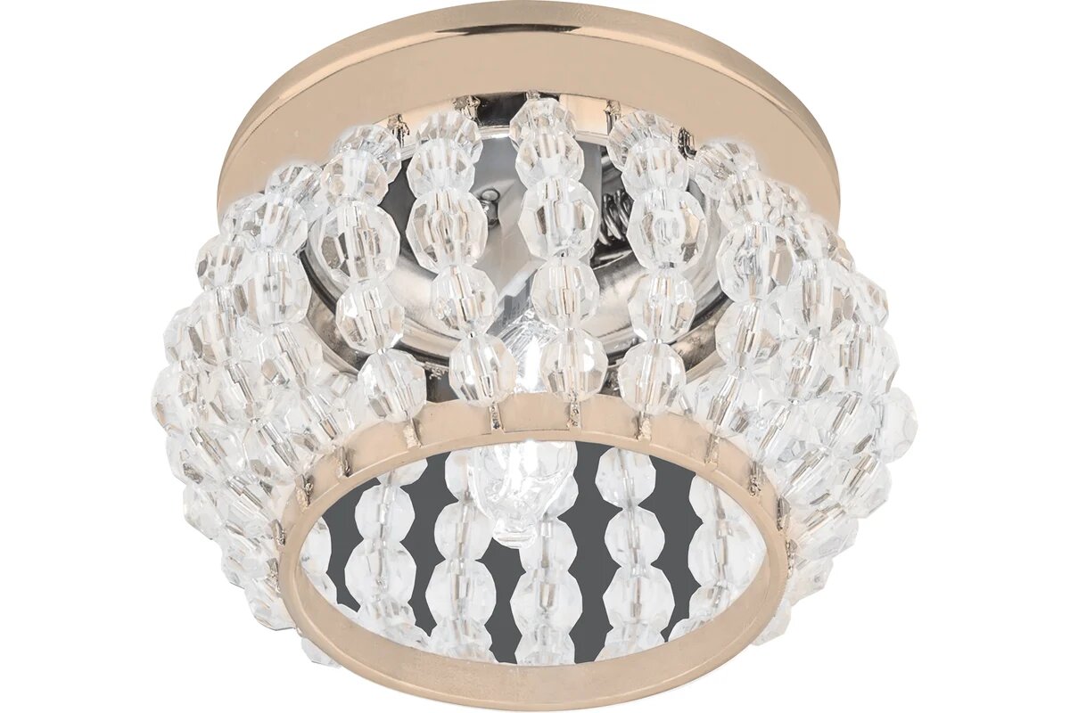 Светильник Gauss Brilliance Кристалл/Золото Gu5.3 SQ CR048