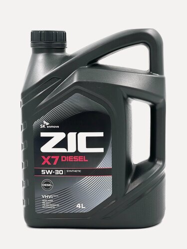 Изображение товара Масло моторное ZIC X7 Diesel 5w-30, синтетическое , 4 литра ,