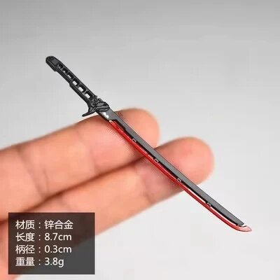 Мини-меч самурая 1/12 масштаба металлический red