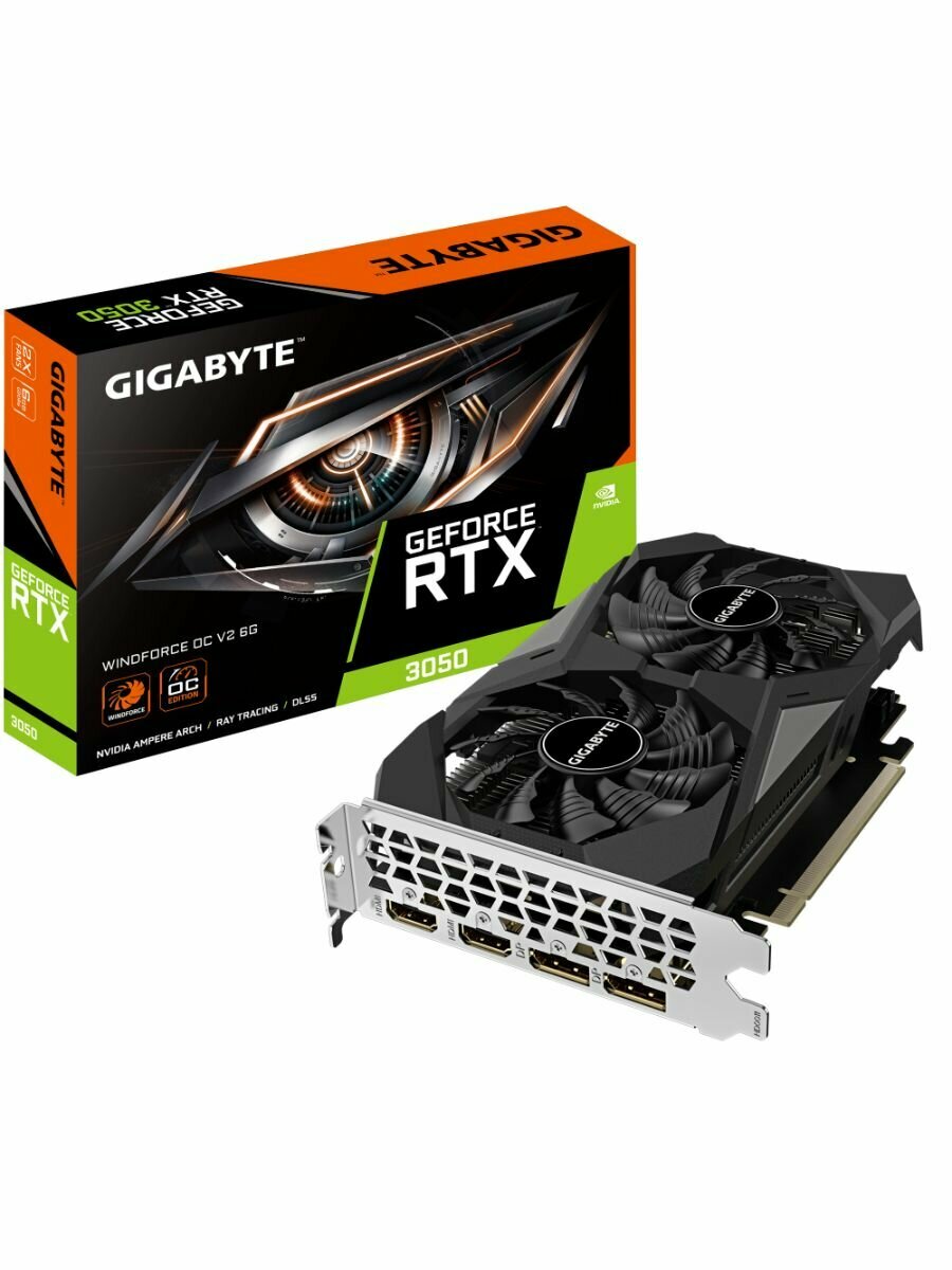 Видеокарта Gigabyte GeForce RTX 3050 WINDFORCE OC V2 6G