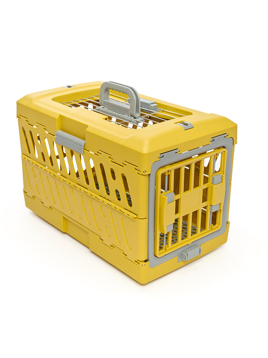 Не Один Дома переноска-контейнер для животных Bumble 57 х 33 х 37 см, Желтый