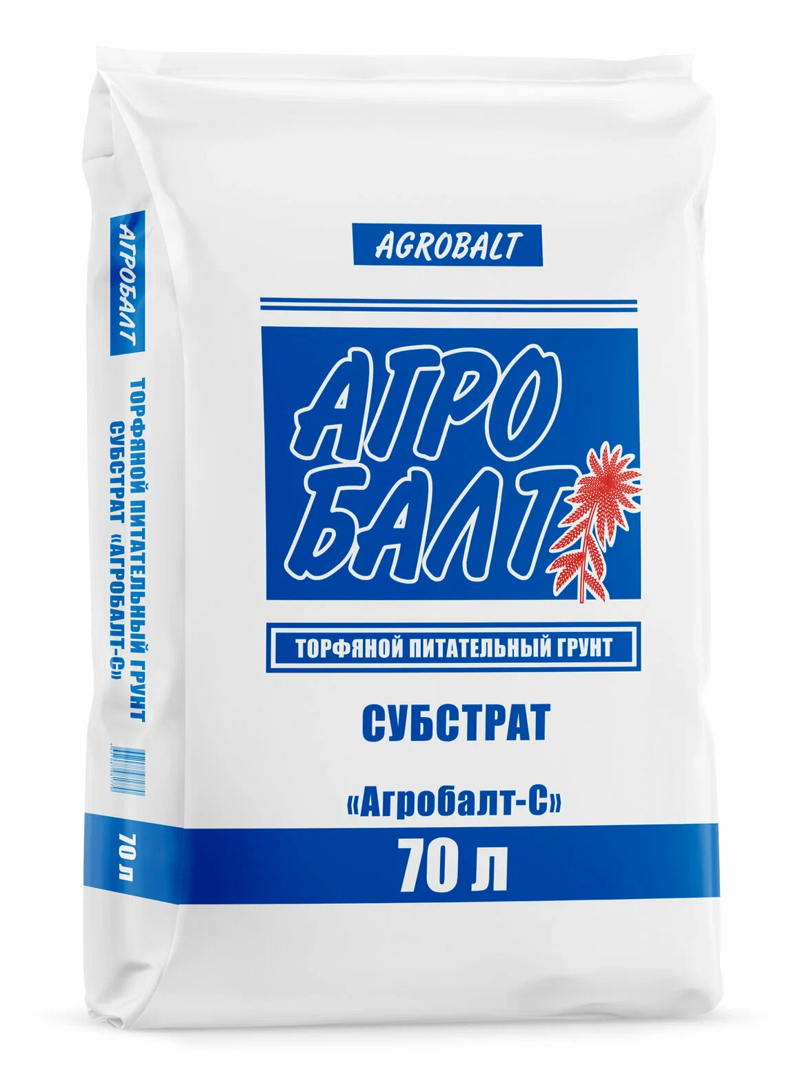 Агробалт-С, субстрат на основе верхового торфа (фракция 0-10 мм.) 70 л.