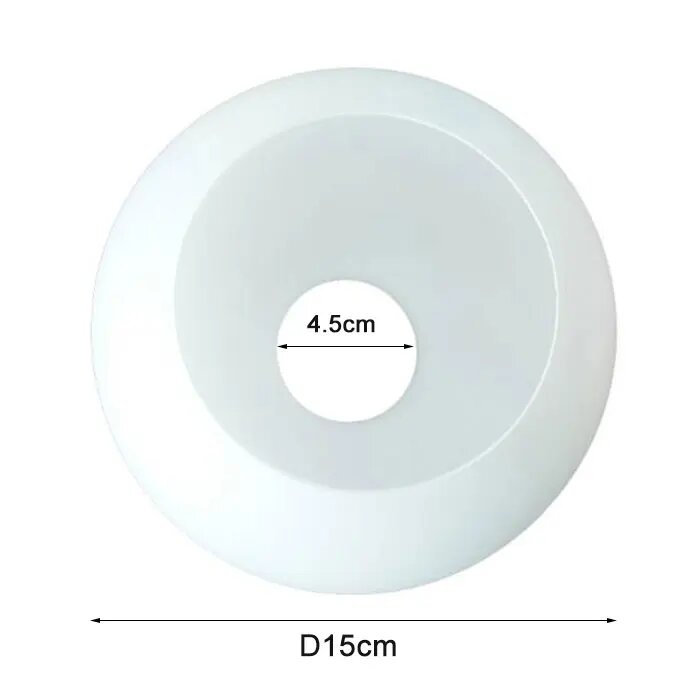 Молочный стеклянный абажур D4cm D3cm D15cm Белый