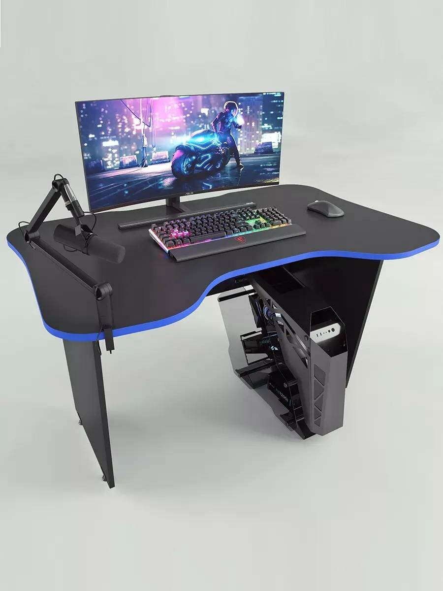 Игровой компьютерный стол FLY, Черно-синий