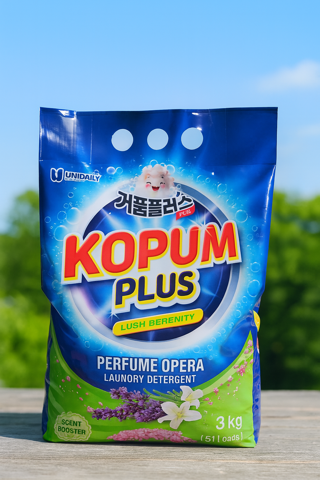 Стиральный порошок UNIDAILY "Kopum Plus Lush Serenity", гипоаллергенный, для всех типов тканей