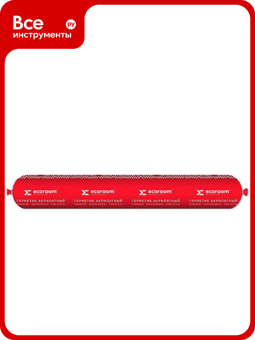 Акриловый герметик ECOROOM AS 12  паропроницаемый  белый  600 мл  E Герм 7051 600