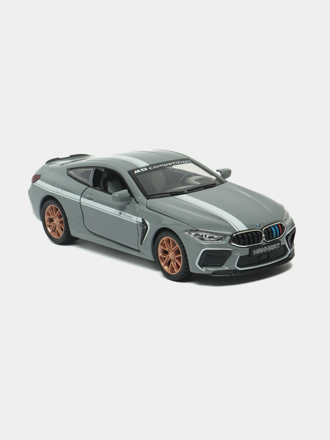 Металлическая машинка BMW M8 Competition MANHART 1:32, свет, звук, открываются двери
