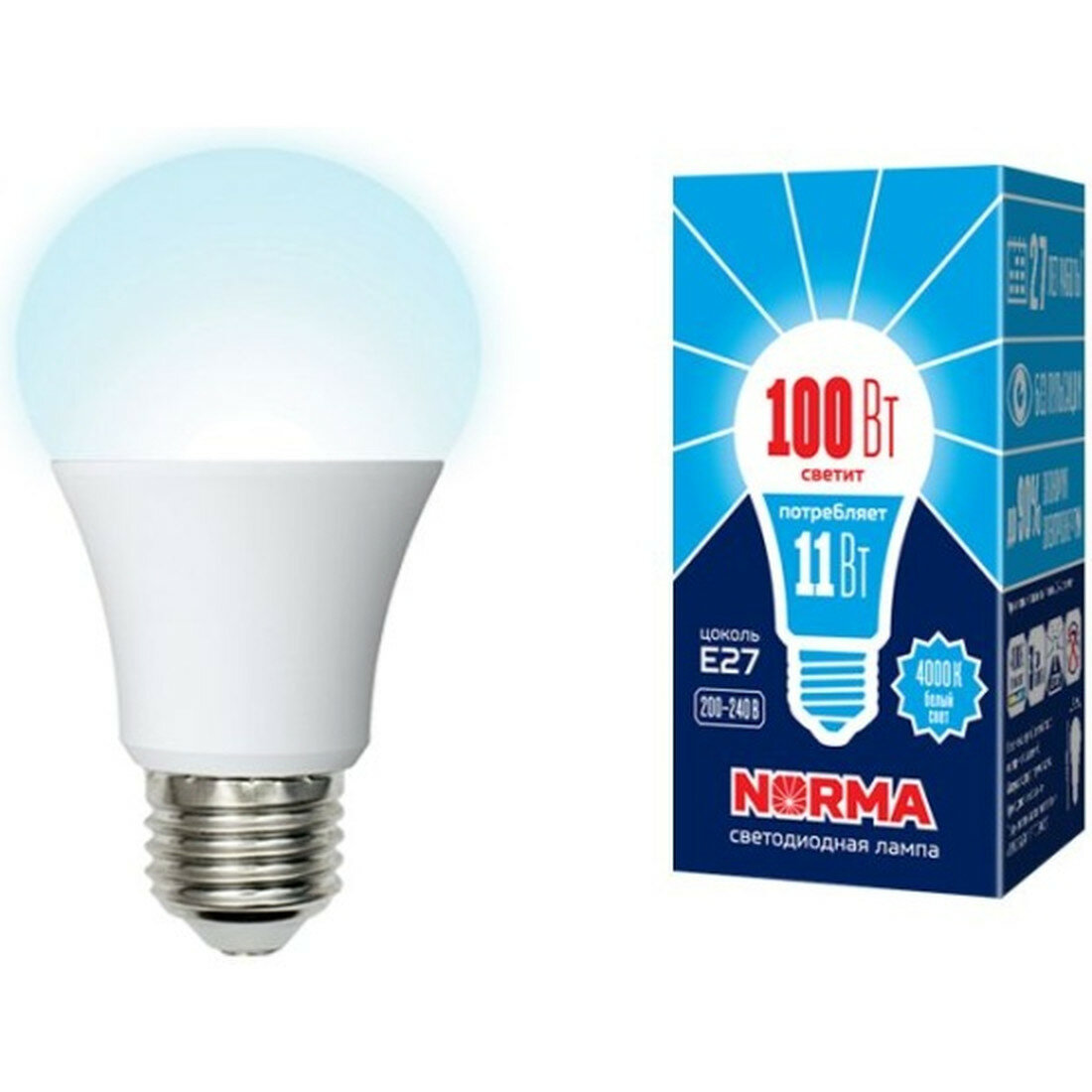 Лампа Volpe LED-A60-11W E27 11Вт 900лм грушевидная 25000ч