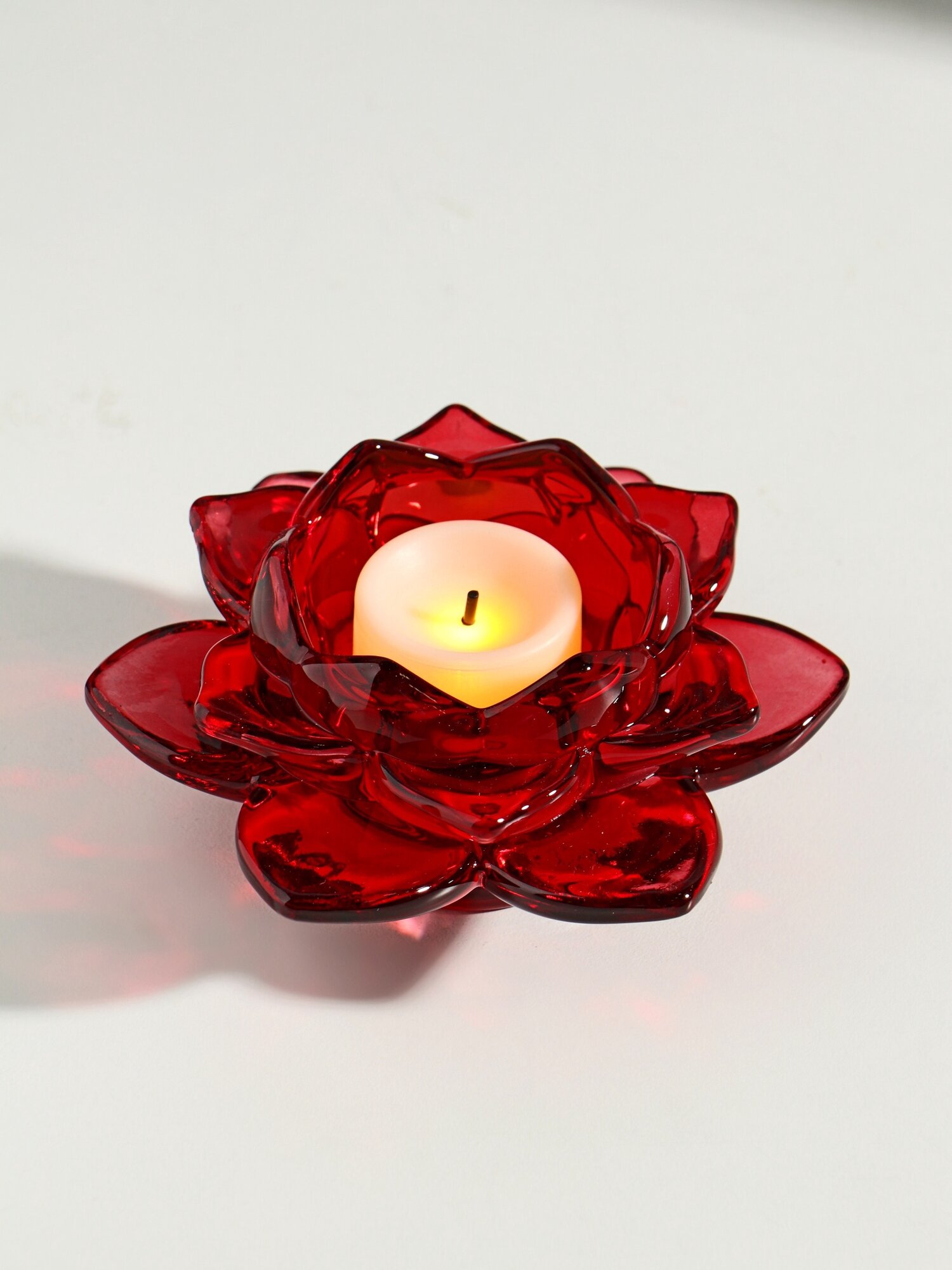 Стеклянный подсвечник на 1 свечу 