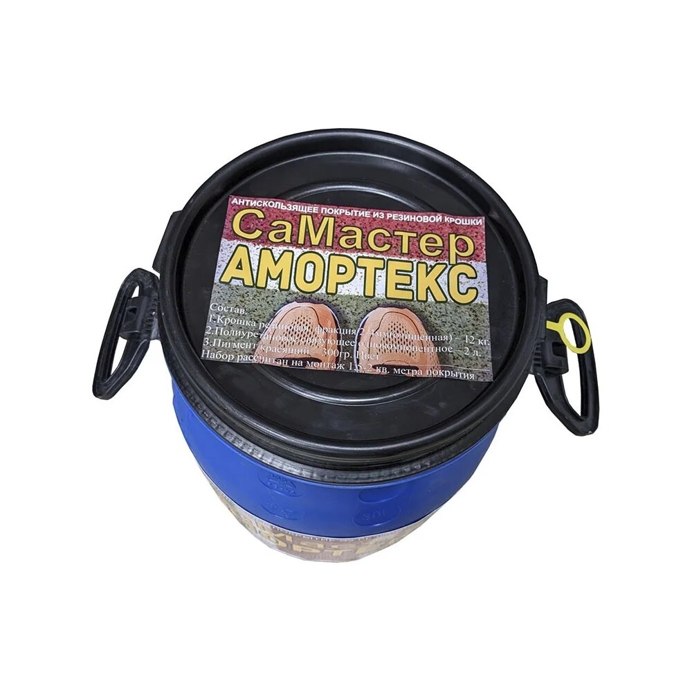 ООО амортекс Набор из резиновой крошки Амортекс СаМастер 15-2 м. кв цвет зелёный 0155