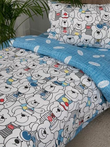 Изображение товара Постельное белье 1 5 спальное детское для девочки, для мальчика. Поплин -100 % хлопок