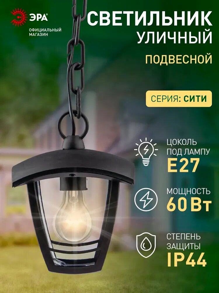 Светильник уличный подвесной ЭРА НСУ 07-40-001 