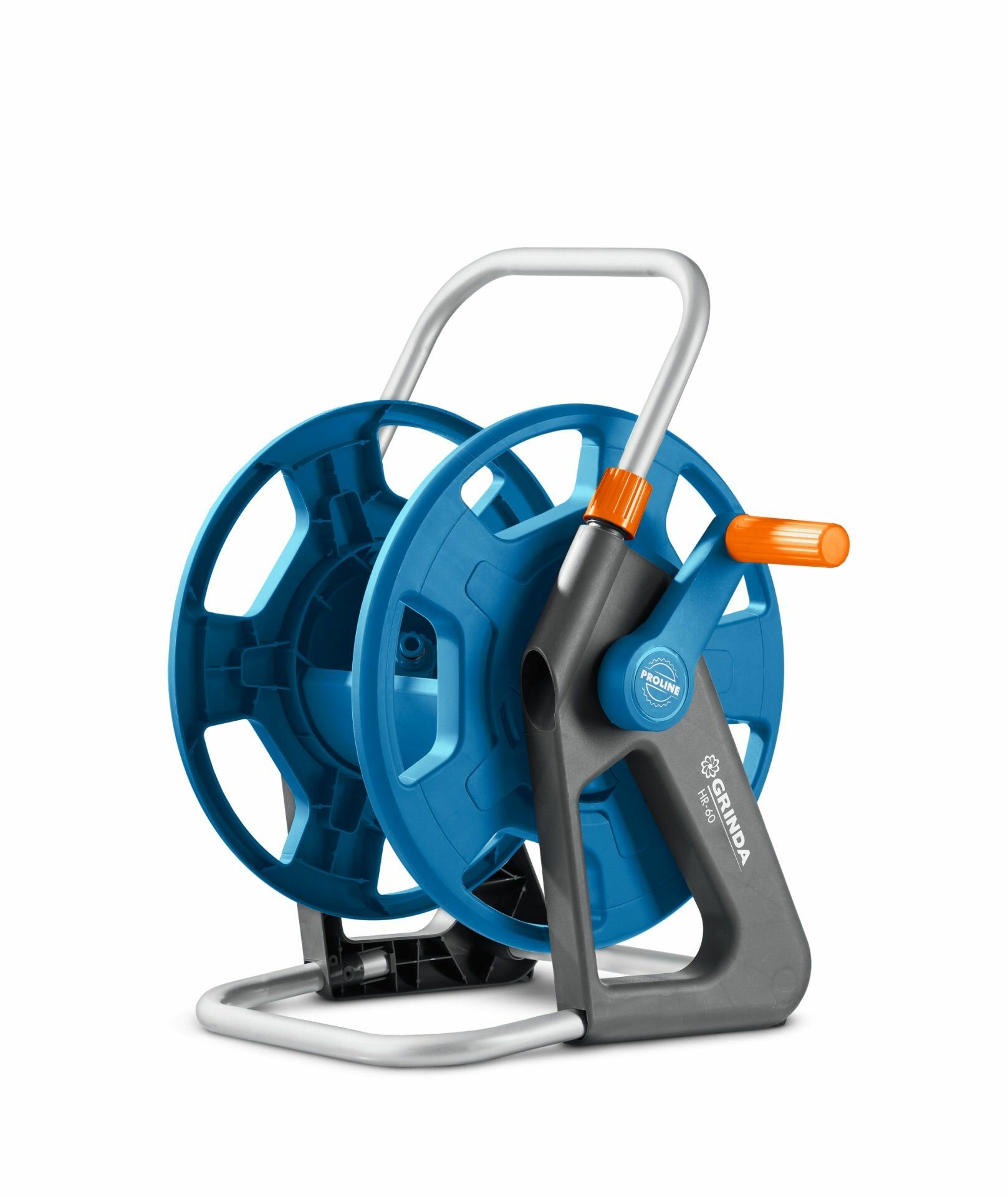 GRINDA HR-60 для шлангов 60м x 1/2 и 30м х 3/4  стальные опоры пластиковый барабан катушка для шлангов ProLine (428451)