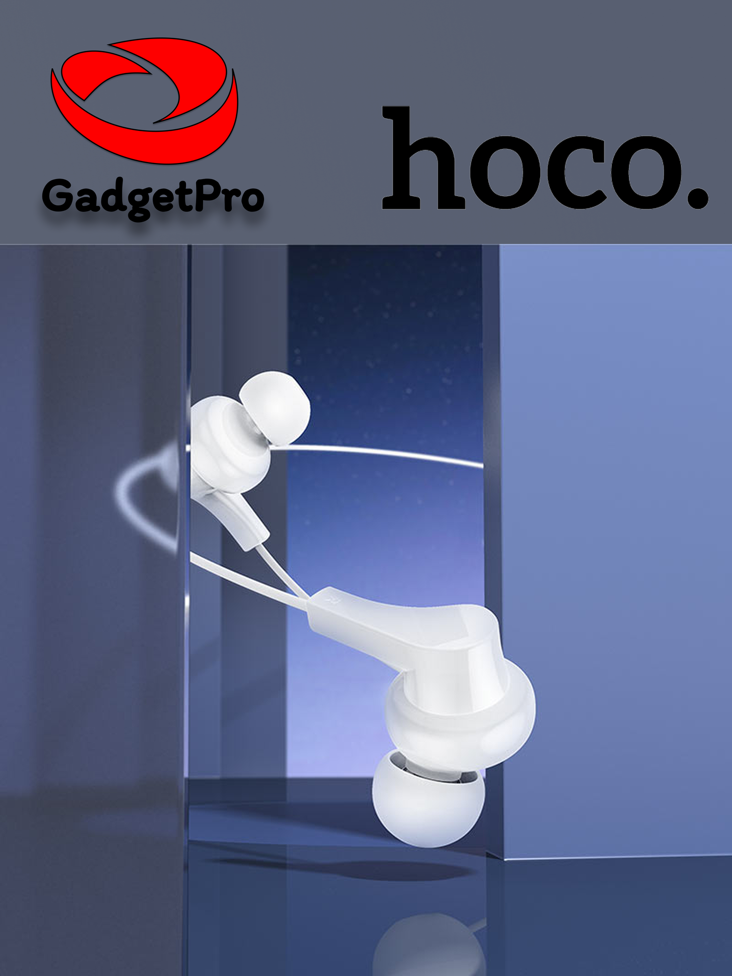 Проводные наушники Hoco M114 Jia, 3.5 мм AUX, с микрофоном и управлением, кабель 1.2 м, внутриканальные, Чёрный — фото 1