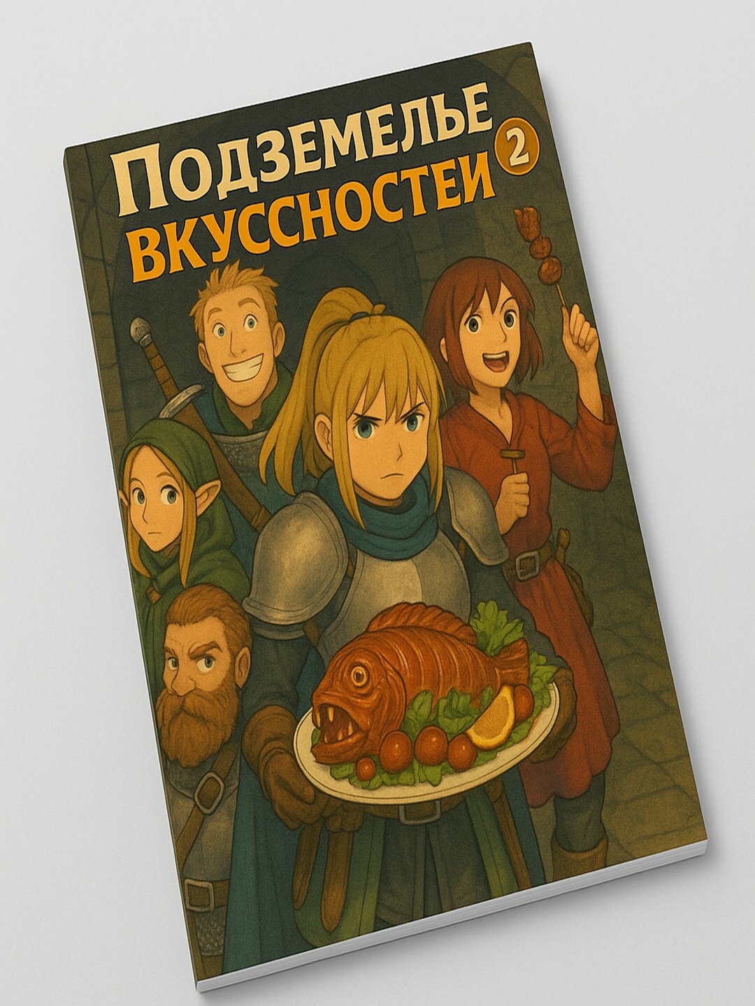 Манга Подземелье вкусностей, Dungeon Meshi, том, формат А5, фэнтези, японская манга, еда