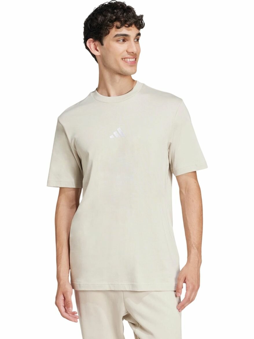 Футболка adidas Essentials Small Logo Single Jersey, размер M, серый