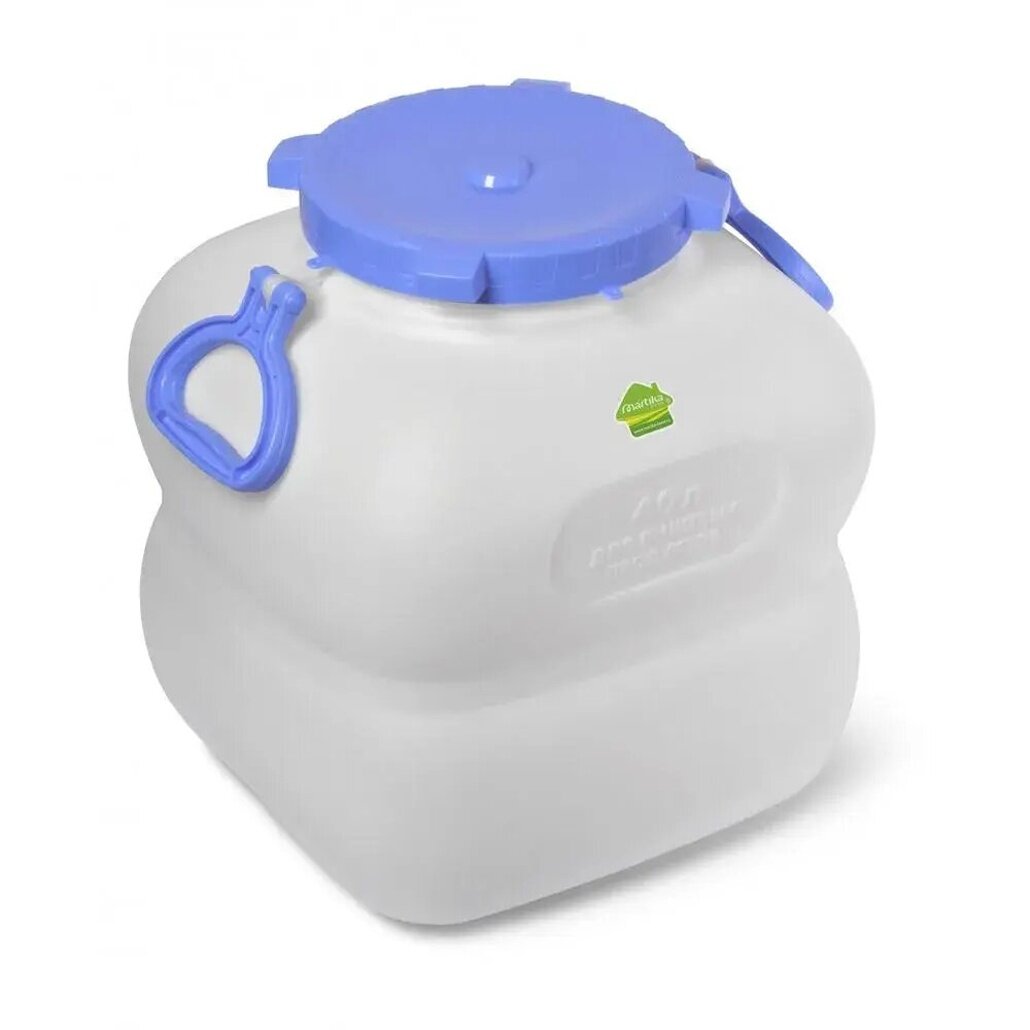 Фляга пластиковая 'Гранде' 40л белая с ручками для дома и дачи