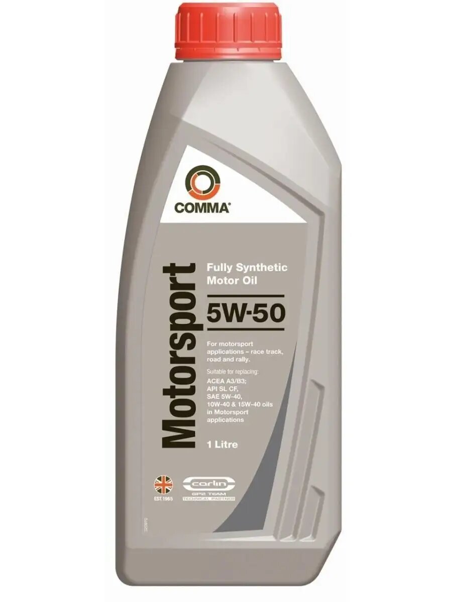 Масло моторное COMMA 5W50 MOTORSPORT 1л, синтетика, артикул MS1L, 1шт.