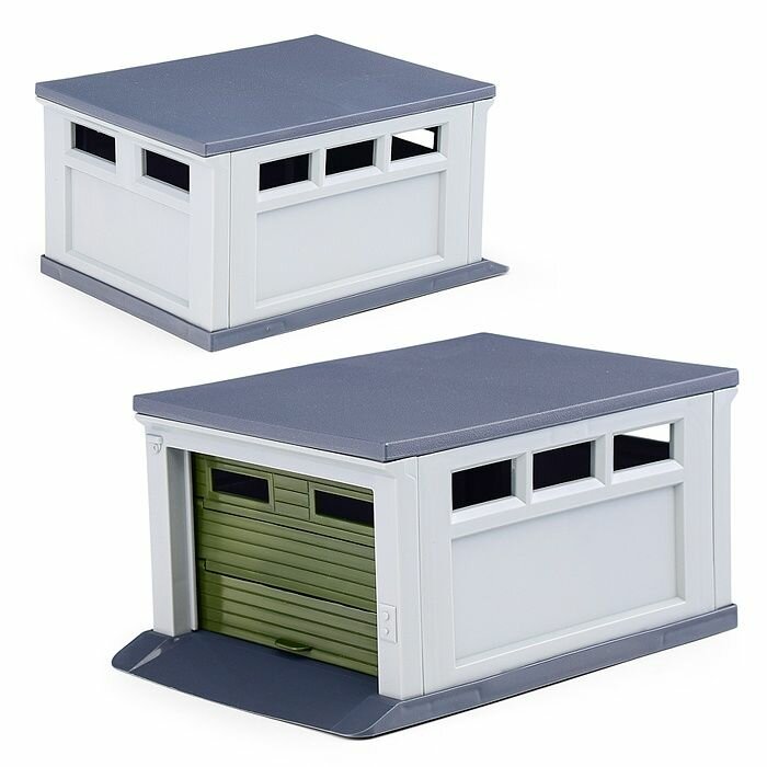 Гараж Рыжий кот для машинок, серый, антрацит, хаки