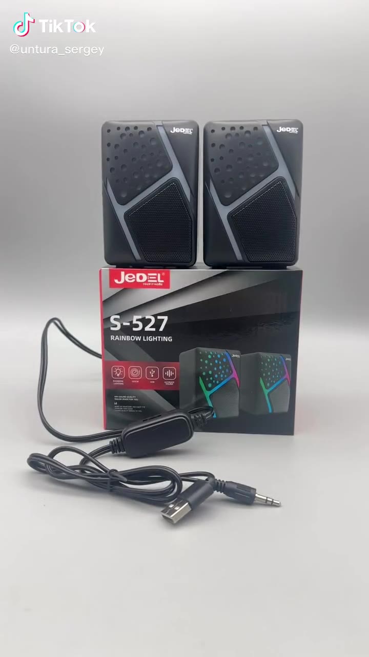 Колонка для компьютера и ноутбука JEDEL S527, сабвуфер с подсветкой RGB, для офиса и для геймеров — фото 1