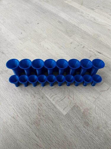 Изображение товара Настенный органайзер для отверток, 18 шт, синий, крепление на саморезы