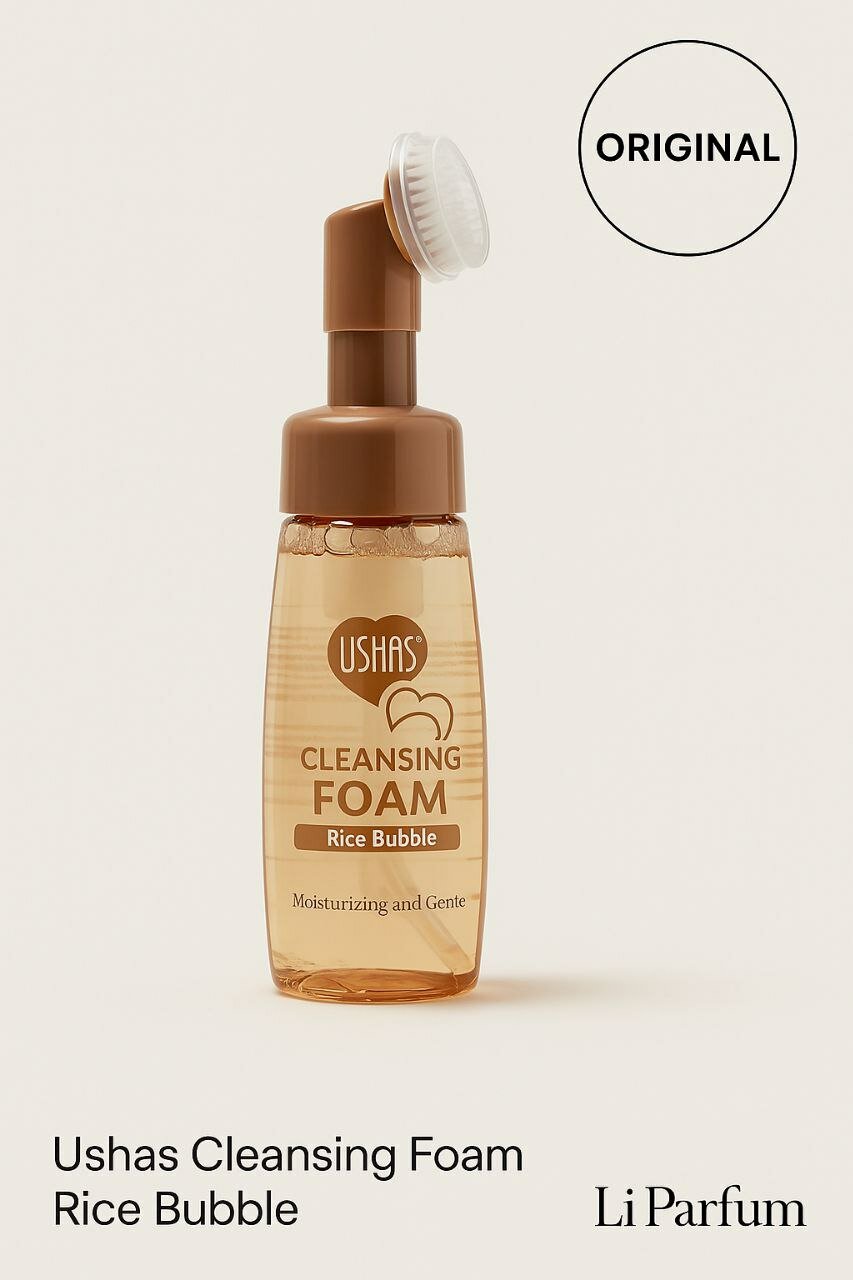 Ushas Cleansing Foam Rice Bubble — мягкая пенка для умывания с экстрактом риса, 150 мл