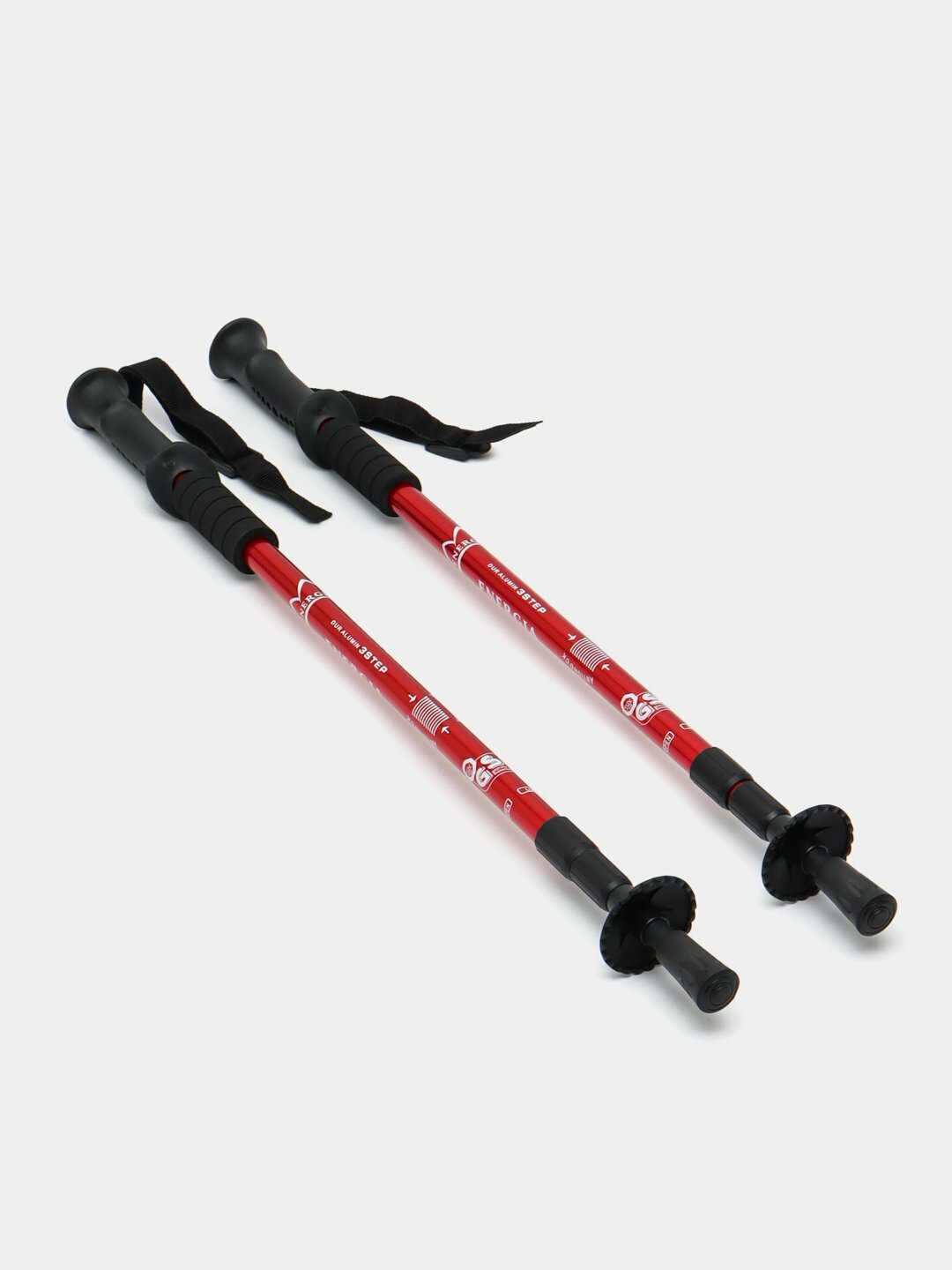 Палки для скандинавской ходьбы "Без бренда", для треккинга, красные — фото 1