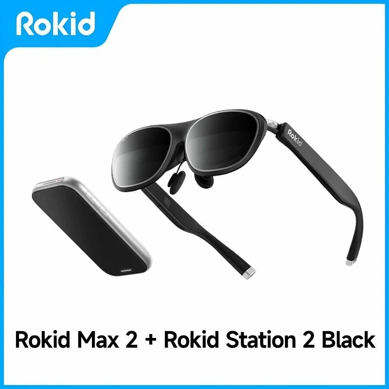 Очки дополненной реальности Rokid AR Lite AR-очки набор (Max 2 + Station 2 глобальная версия) черный
