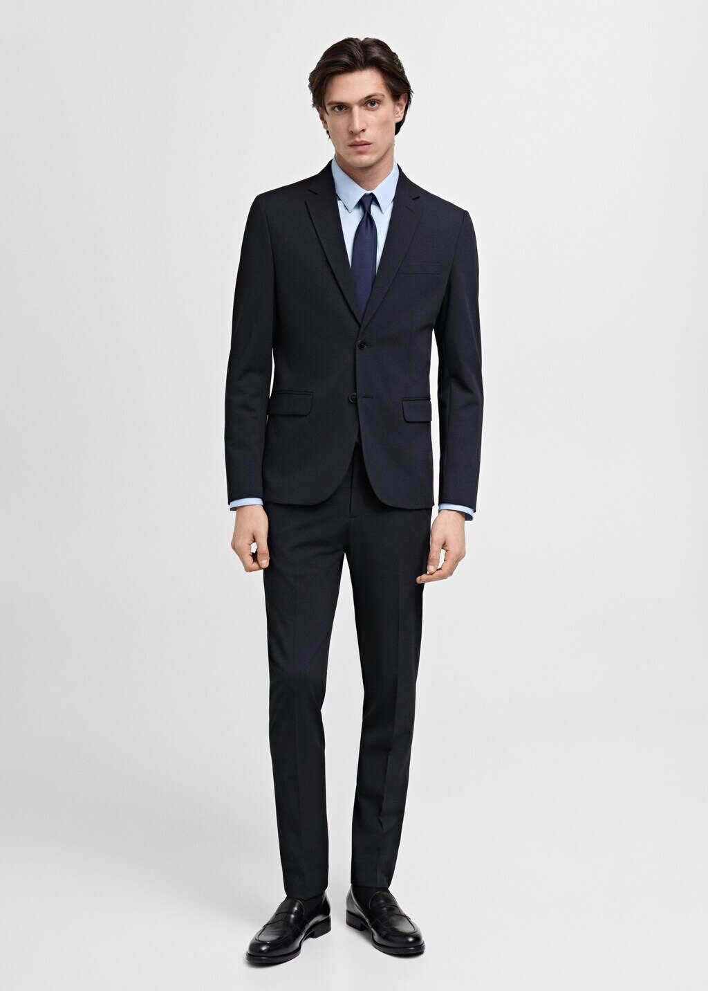 Пиджак MANGO PARIS, размер 46 EU, синий