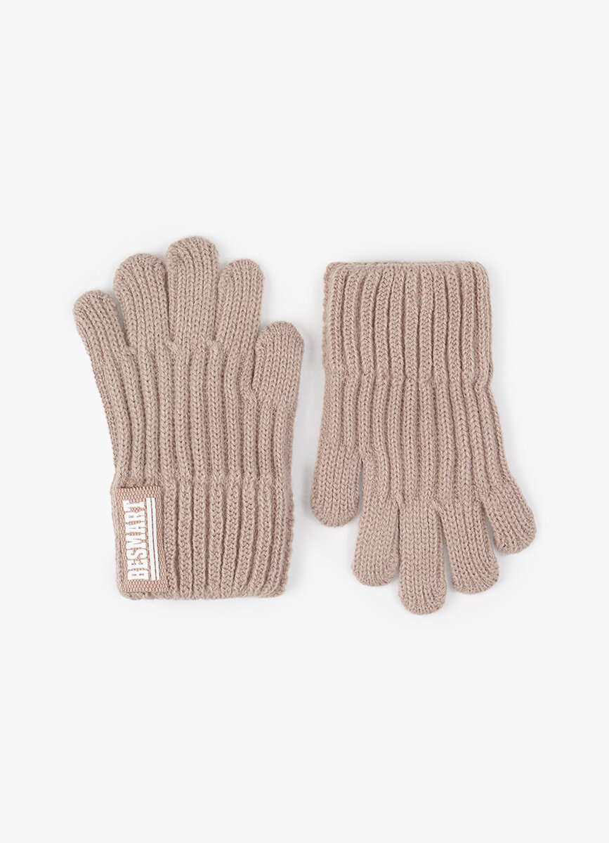 Перчатки Funday для девочек размер M/L светло-бежевый