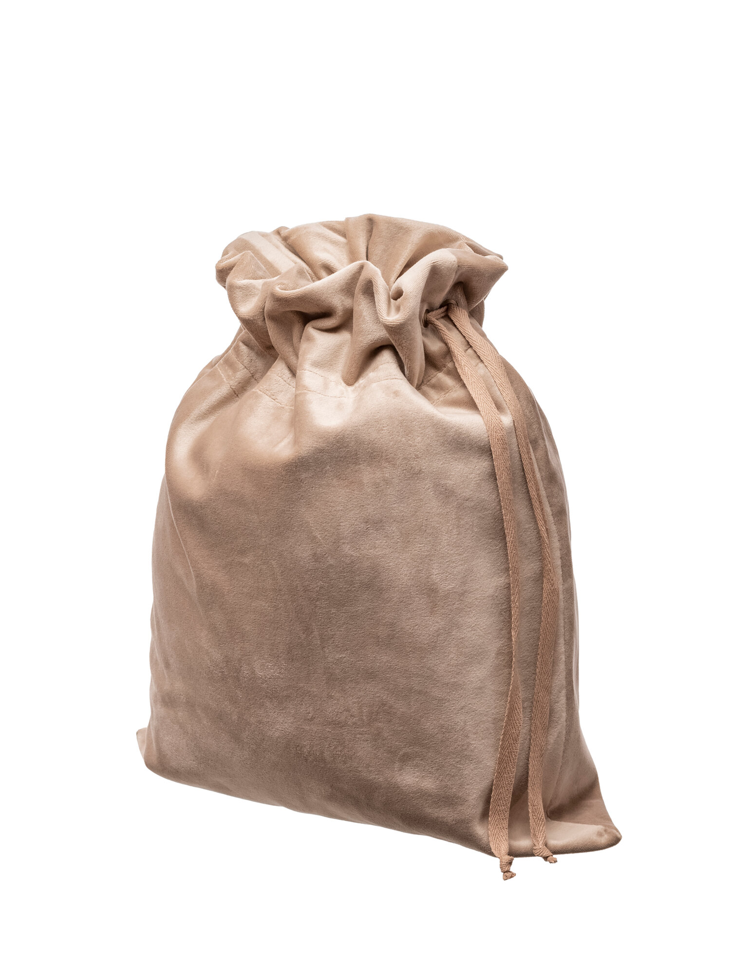 Мешочек бархатный подарочный на подкладе размером 50х65см цвет бежевый