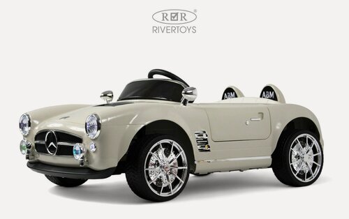 Изображение товара Детский электромобиль RiverToys C555MC с дистанционным управлением, одноместный белый
