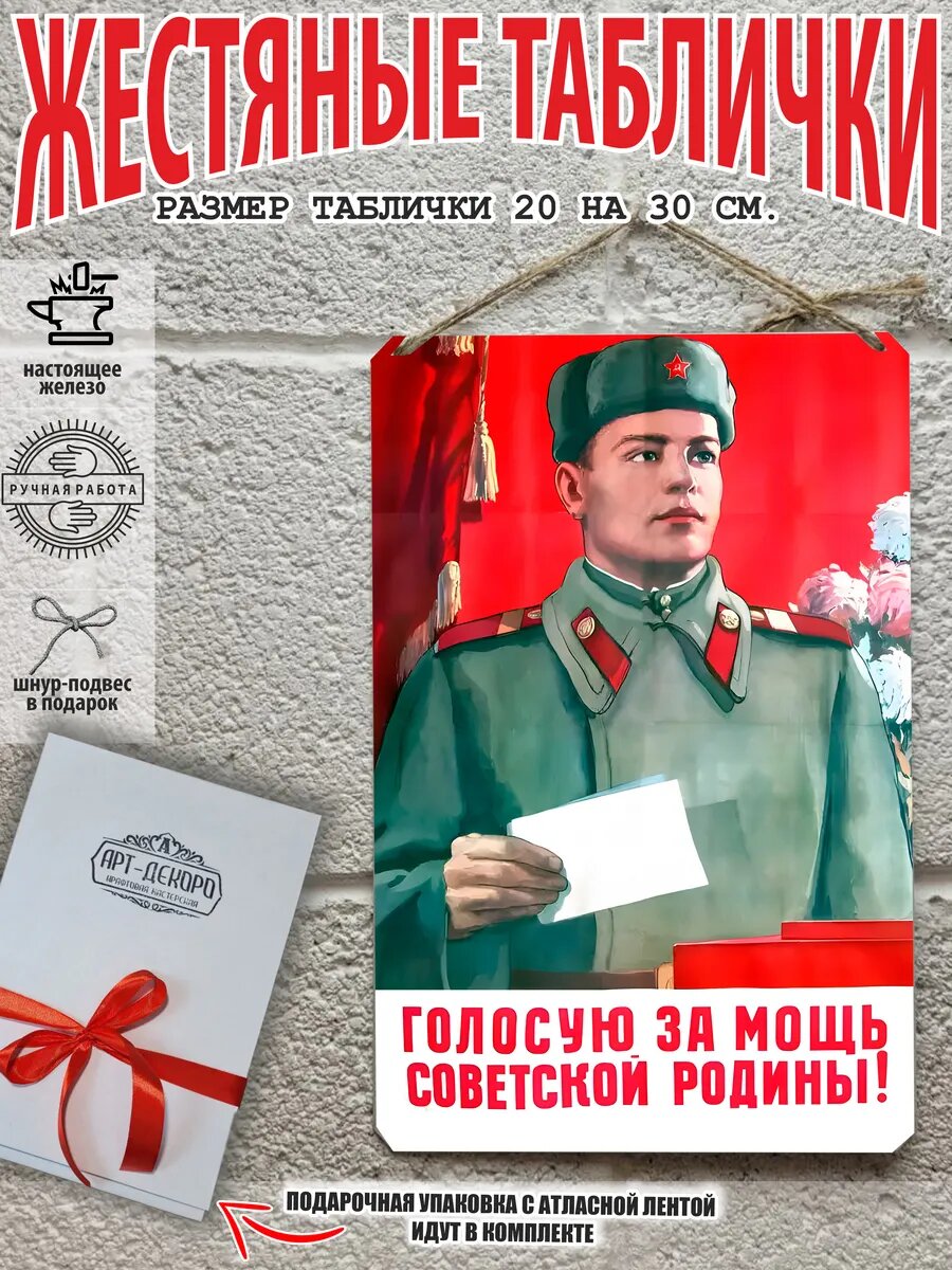 Голосую за мощь советской родины