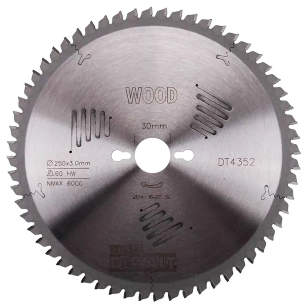 Пильный диск по дереву DeWALT 250х30х60Т ExTREME WORKSHOP DT4352-QZ